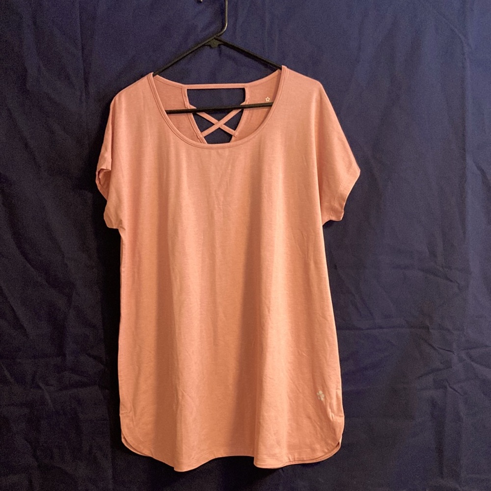 Tuff Athletics Peach Exercise Shirt Size: XXL